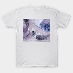 Blue Purple Violet Abstract Art T-Shirt